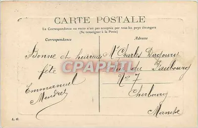 Cherbourg — Igreja N.-D. do Vau — editor não visível — Verso