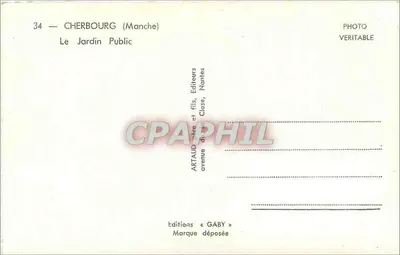 El Jardín Público — Cherbourg (Manche) — Ediciones GABY — Reverso