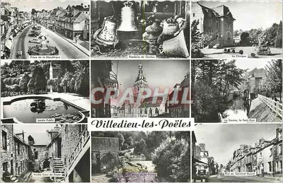 Villedieu-les-Poêles — vista panorâmica com locais emblemáticos — Cie des Arts Photomécaniques