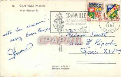 Granville — View of the Tidal Flats — Editions Gaby — Back