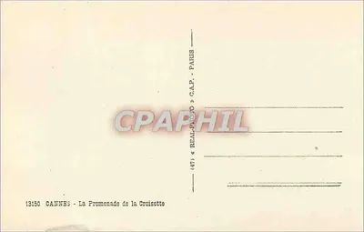Cannes - Promenada Croisette — wydawca REAL-PHOTO, nr 13150 — Rewers