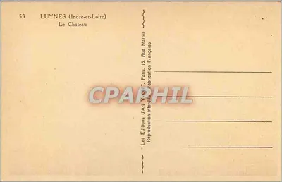 Luynes (Indre-et-Loire) — Zamek Mariel — Les Éditions d'Art Yvon, Paris — Rewers