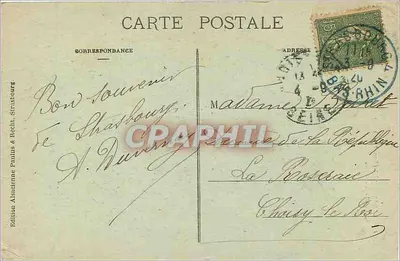 Strasbourg (Bas-Rhin) — Cour du Corbeau — Wydawnictwo Alsacienne Paulus & Becht, n°1207 — Rewers