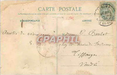 Paramé - St-Ideuc - La Bastide — casa com jardim e jardineiro — editor desconhecido, número de série não visível — Verso
