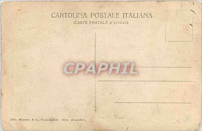 Stara pocztówka Torre del Greco Napoli Bateau Volcan — Rewers