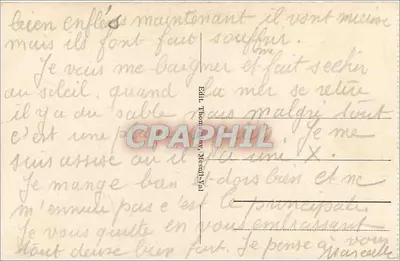 Mesnil-Val — O Casino e as Falésias — Ed. Thomassin, Mesnil-Val — Verso