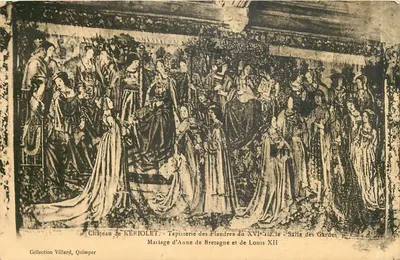 Castelo de KÉRIOLET — Tapeçaria das Flandres do século XVI — Sala dos Guardas — Casamento de Anne de Bretagne e de Louis XII