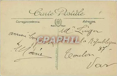 Marseille — Plac Bourse i Pomnik Pierre Puget — wydawca nieznany, nr 47 — Rewers