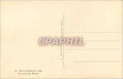 A perda do Rio Rhône — Bellegarde (Ain) — L. Michaux — Verso