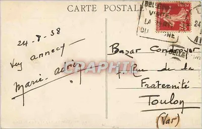 Bellebarde (Ain) - A Perda do Ródano — editor W. Dippet — Verso