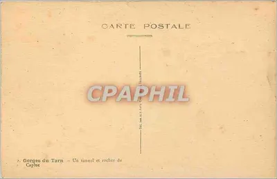 Gorges del Tarn — Un tunnel e roccia di Capluc — Editore: Sal. M. de Capluc — Verso
