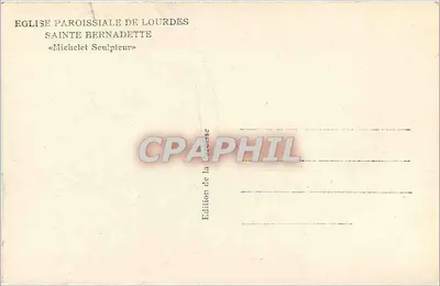 Statua Świętej Bernadettki — Parafialna świątynia w Lourdes — Wydawnictwo Prasy — Rewers