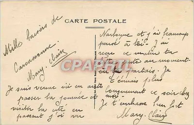 Miasto Carcassonne — Ogólny widok z północy — Dwa mosty nad Aude — Rewers