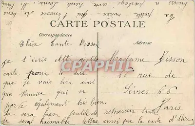 Die malerische Auvergne — Wasserfall Rossignolet — Verlag L'Auvergne pittoresque, Nr. 745 — Rückseite