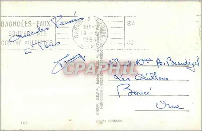 Bagnolles-de-l'Orne — Lembrete — Greff — Verso
