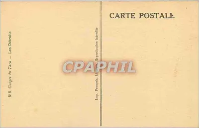 Gorges do Tarn — Les Détroits — Imp. Française, n° 516 — Verso