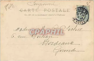 Paris — Perspectiva do Quai d'Orsay — editor anônimo, n° 127 — Verso