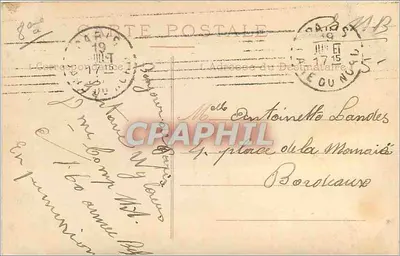 Paris — Rue Royale — A Madeleine — Verso