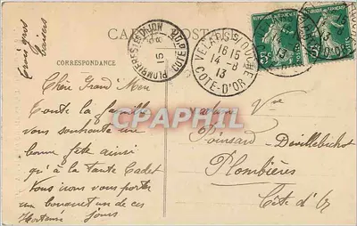 Velars-sur-Ouche gezien vanaf het Trou au Duc — N. D. E. — n°51 — Achterkant