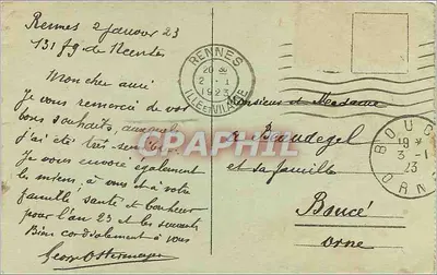 Rennes - La Cathédrale — Collection Lauruat-Nel, n° 4434 — Rewers