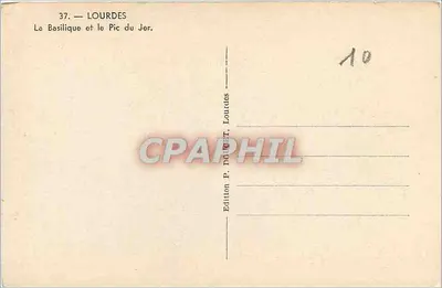 Lourdes — La Basilique et le Pic du Jer — Édition P. DOLLET, Lourdes — Verso