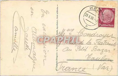 Kehl nad Rynem — Ogólny widok — Laboratorium fotograficzne E. Barth — Rewers