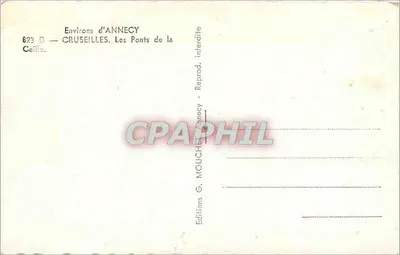 Les Ponts de la Caille — Arredores de Annecy — Edições G. Mouchet Annecy — Verso
