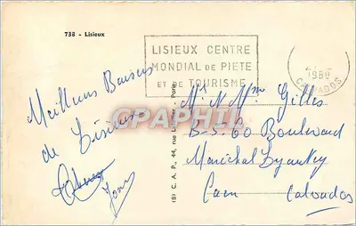 Basílica de Lisieux — Lembrete de Lisieux onde orei por você... — editor C.A.B. — Verso