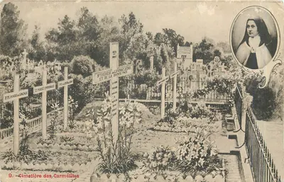 Cemitério das Carmelitas — vista das tumbas das santas — editor A. Breger, Paris