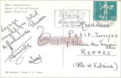 Bern, Zeitglockenturm — Wieża zegarowa — wydawca 309 Photoglob - Wehrli A.G. - Zürich — Rewers