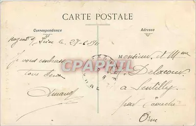 Nogent-sur-Seine — Margem da Sena — editor anônimo, n° 966 — Verso