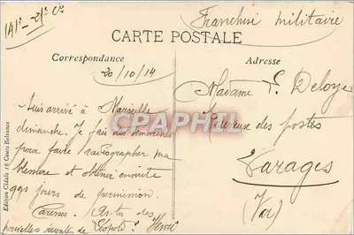 Castelo d'If — Marselha — Edição Cidale 16 Cours Belance — Verso