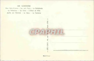 Limoges — widok panoramiczny — Réal-Photo — Rewers