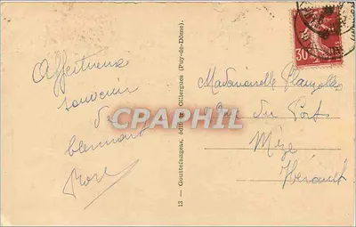 Castelo de Tournœil — A Auvergne Poética — Gd. 13 — Verso