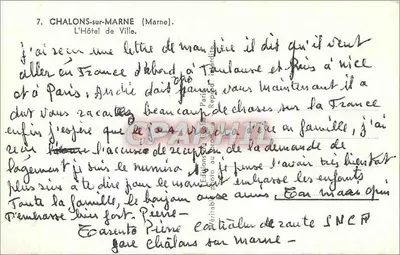 Châlons-sur-Marne — Het Stadhuis en het centrale plein — Edities Paris Répertoire — Achterkant