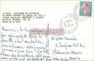 Ruínas da Torre da Virgem em Vaison-la-Romaine — Editor J. Cellard, n° 49007 — Verso