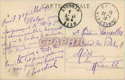 Górne przełęcze Cians — Trasa do BEUILL (A.-M.) — Wydawnictwo Giletta, nr 3407 — Rewers