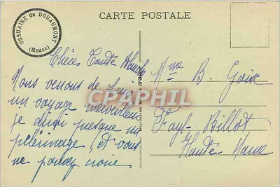 Ossuário provisório dos campos de batalha de Verdun — Início da Obra de Douaumont (Meuse) — Revelli S.A. Sécrète — Verso