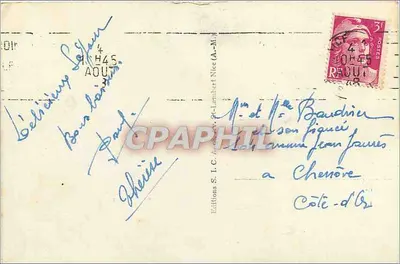 Juan-les-Pins — A Praia — Edições S. L. Lambert (A.-M.) — Verso