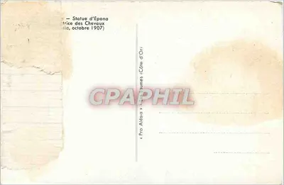 Estatua de Epona — Estatua dos Cavalos — Pro Alésia, Les Laumes (Côte d'Or) — Verso