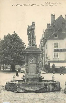 Chalon-sur-Saône — Fontaine Neptune — B. F. Chalon s Saone