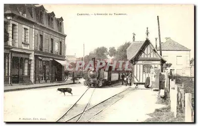 Cabourg — Chegada do Trem — P. Richier, Edição Caen