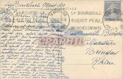 Le MONT-DORÉ — Vallée de la Dordogne et chaîne du Sancy — éditeur : n° de série 878 — Verso