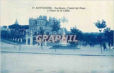 Santander — Sardinero. Chalet del Pinar y Paseo de la Cañía.