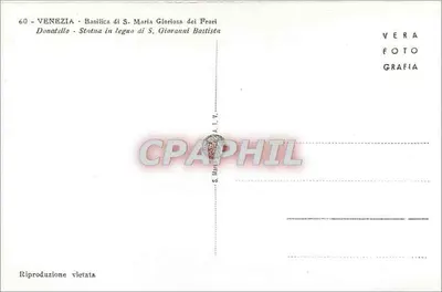 Vêneto - Basílica de S. Maria Gloriosa dei Frari - Estátua de São João Batista por Donatello — Verso