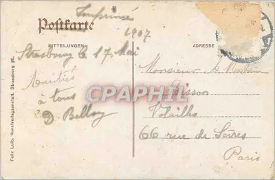 Strasburg - Część Orangerii — Felix Lübb, wydawca, nr 4914 — Rewers