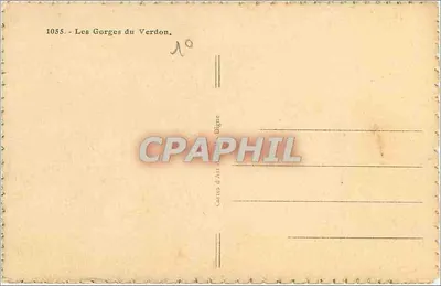 Góry Verdon — widok panoramiczny — Mario, nr 1055 — Rewers