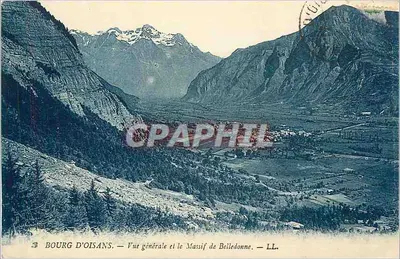 Bourg d'Oisans — Vista geral e o Massif de Belledonne — LL.