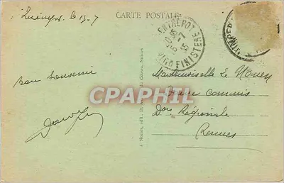 Quimper — Rue de l'Évêché i Katedra — J. Nozais, wyd. Le Coteau, Nantes, n°13 — Rewers