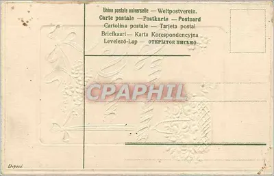 Lindos Lembranças — Carta postal decorativa com cesta de rosas — editor não visível — Verso